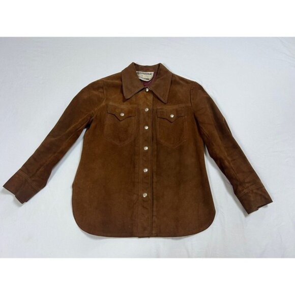 Vintage‎ Suede Jacket Woodstock California 70s Leather | Brown | Women's Small - Picture 3 of 16